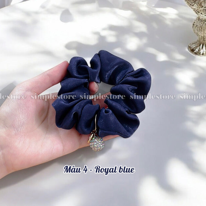 A206 - Dây buộc Amelie elegant silk hair rope with Korea ball rhinestone